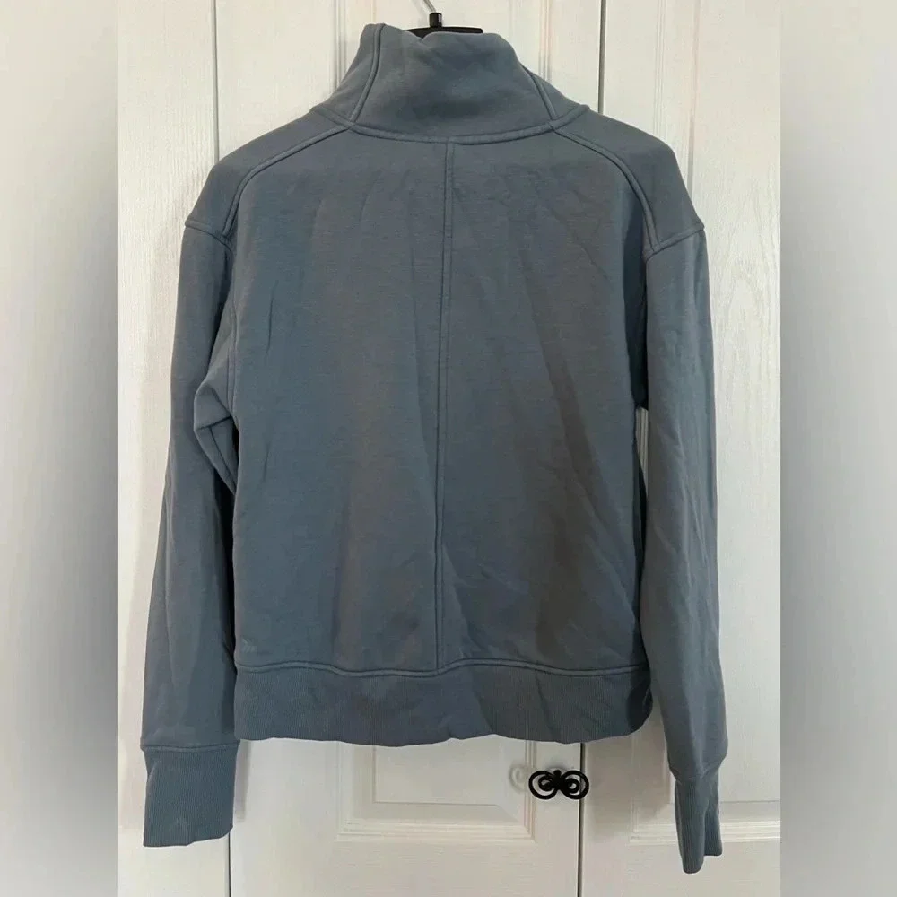 All in Motion  Women's Size S Asymmetrical Zip Pullover Sweatshirt blue. - Picture 5 of 8